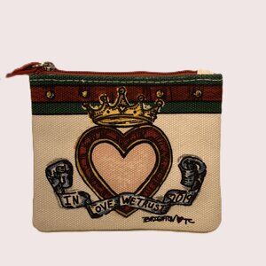 Brighton 'In Love We Trust' Canvas Coin Purse
